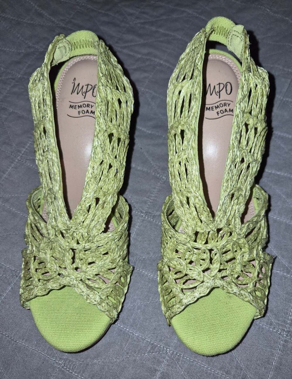 Impo Terinee Women's Woven Memory Foam Wedge Sandals